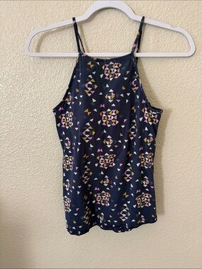 Patagonia Women’s Alpine Valley Navy Geometric Print Built in Bra Tank Top